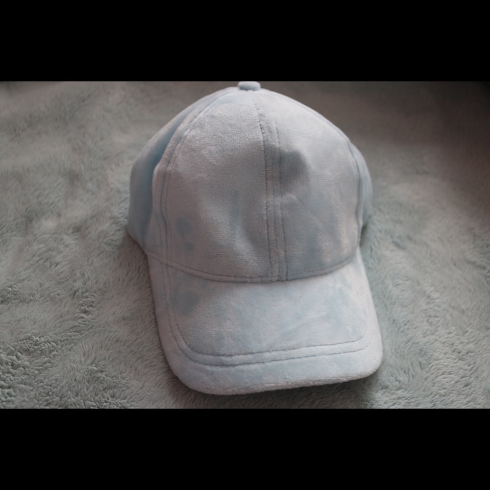 Light Blue Fluffy Baseball Hat